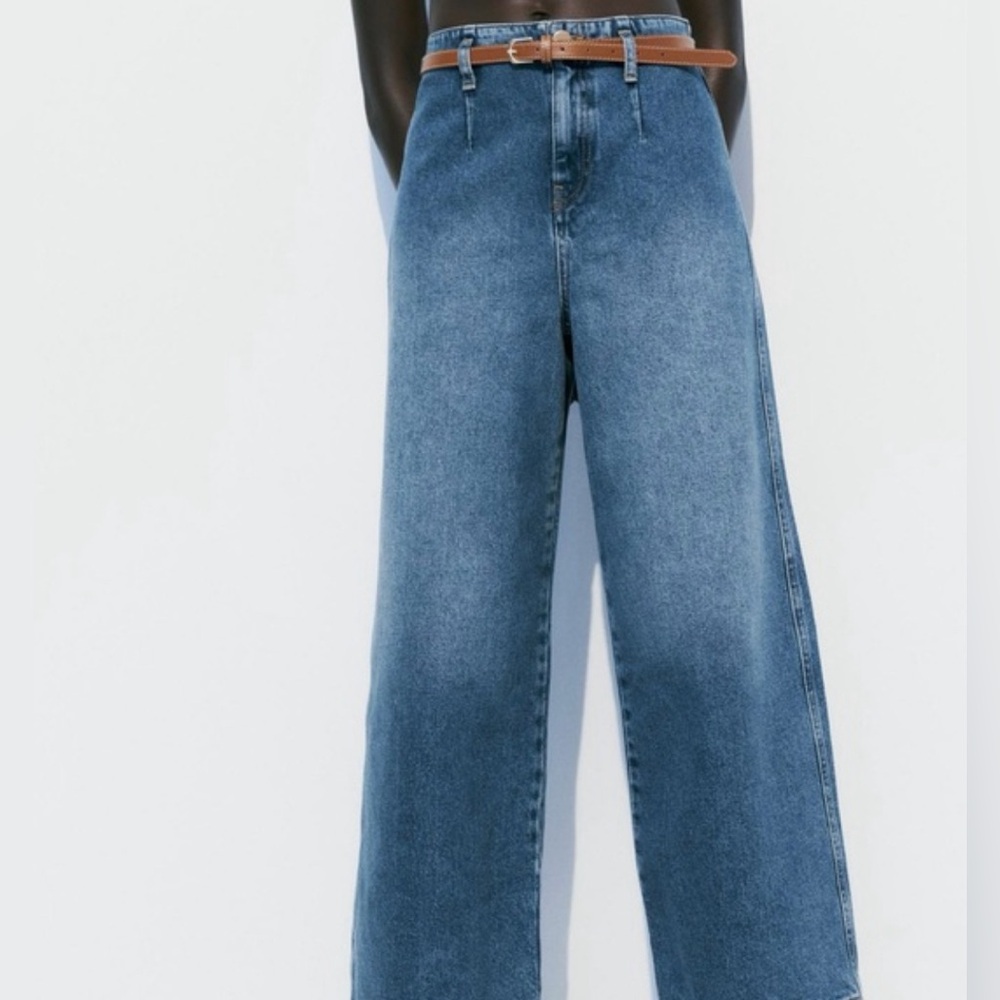 ZARA High Rise Cropped Jeans size 10 - Picture 4 of 12